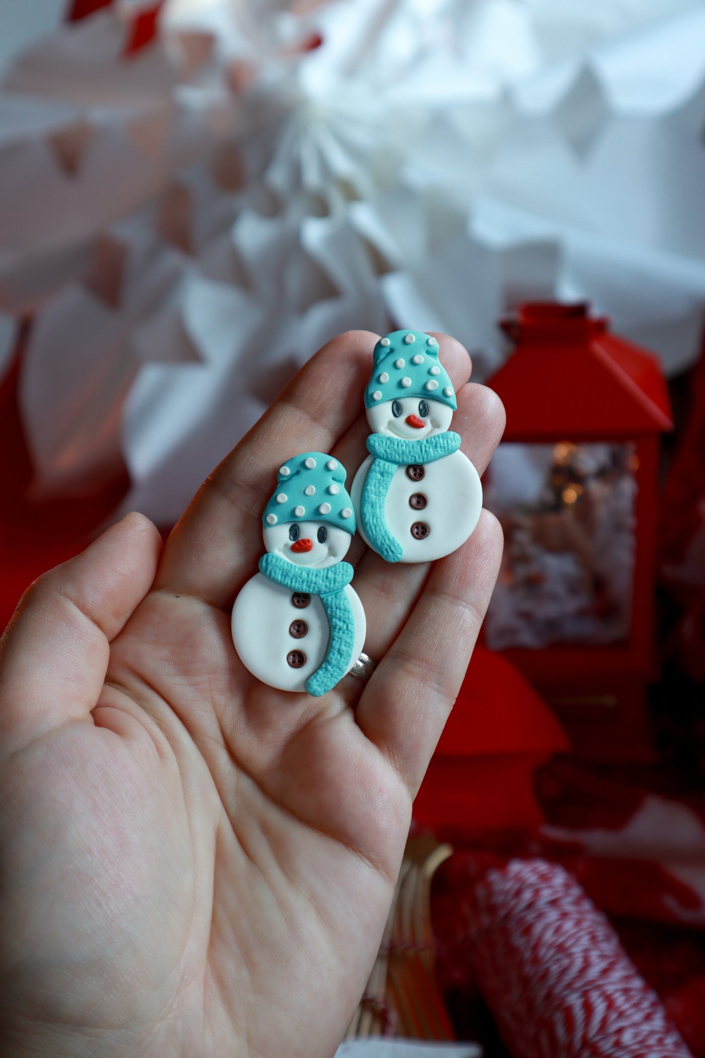 Snjegovići - polimerne naušnice