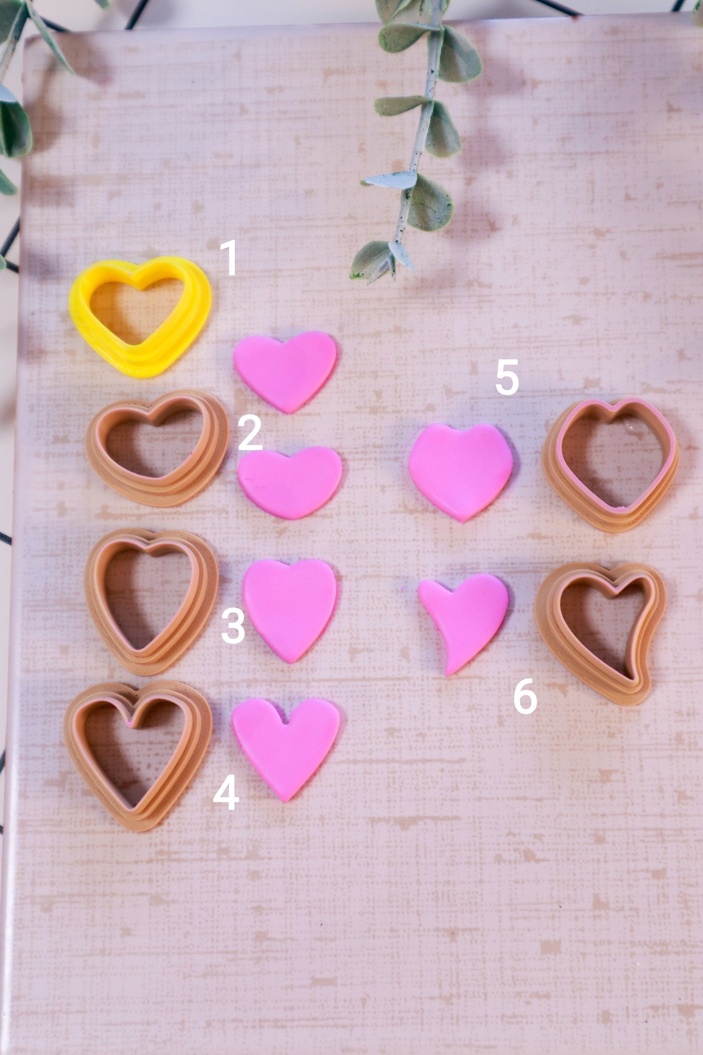 Srca - modlica za glinu