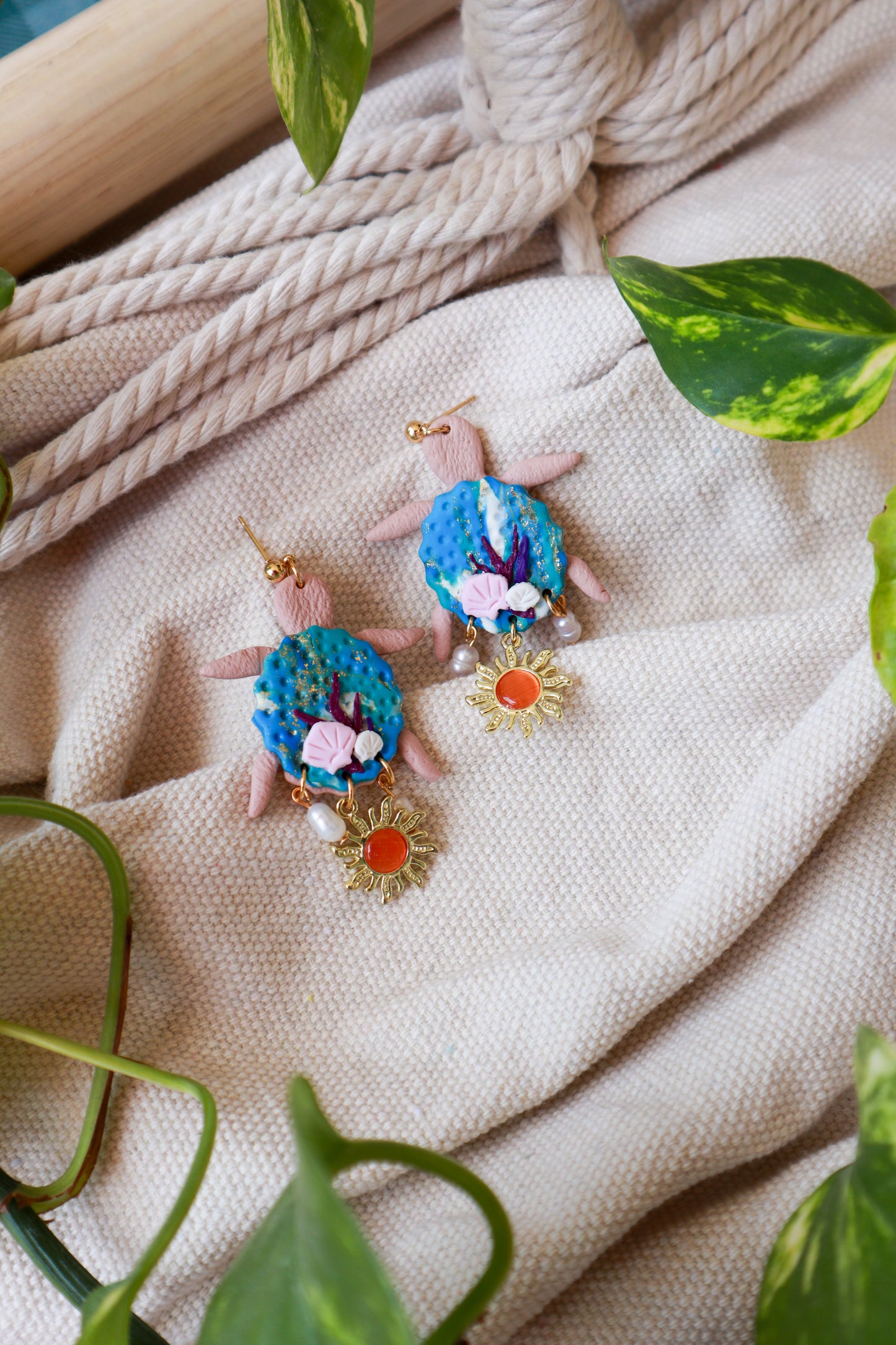 Morske Kornjače - polimerne naušnice