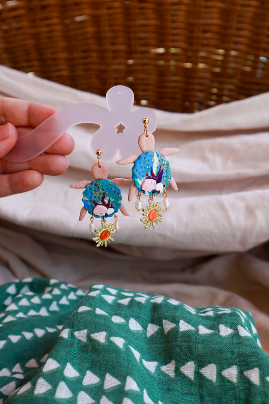 Morske Kornjače - polimerne naušnice