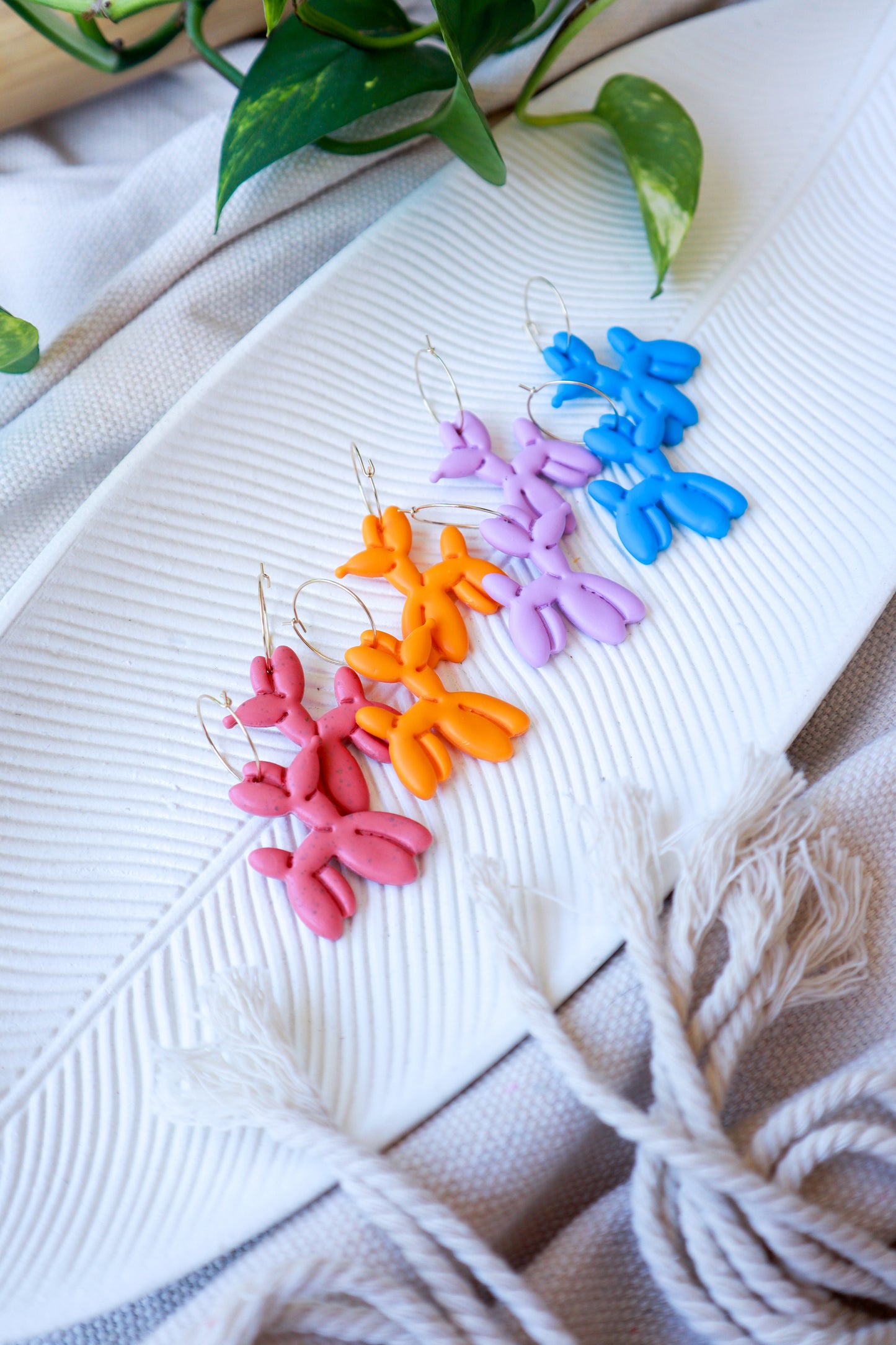 Baloni u obliku psića - polimerne naušnice