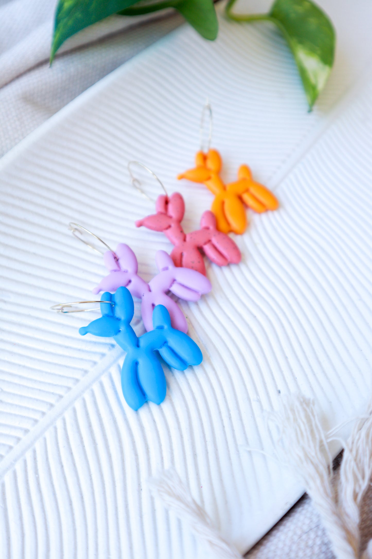 Baloni u obliku psića - polimerne naušnice