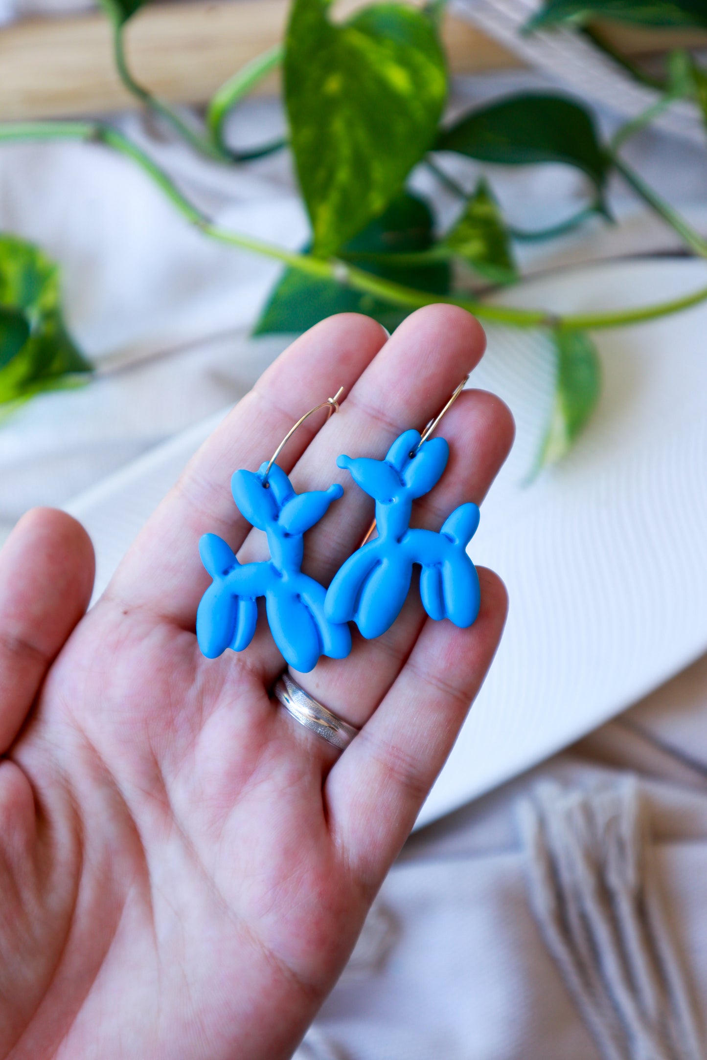 Baloni u obliku psića - polimerne naušnice