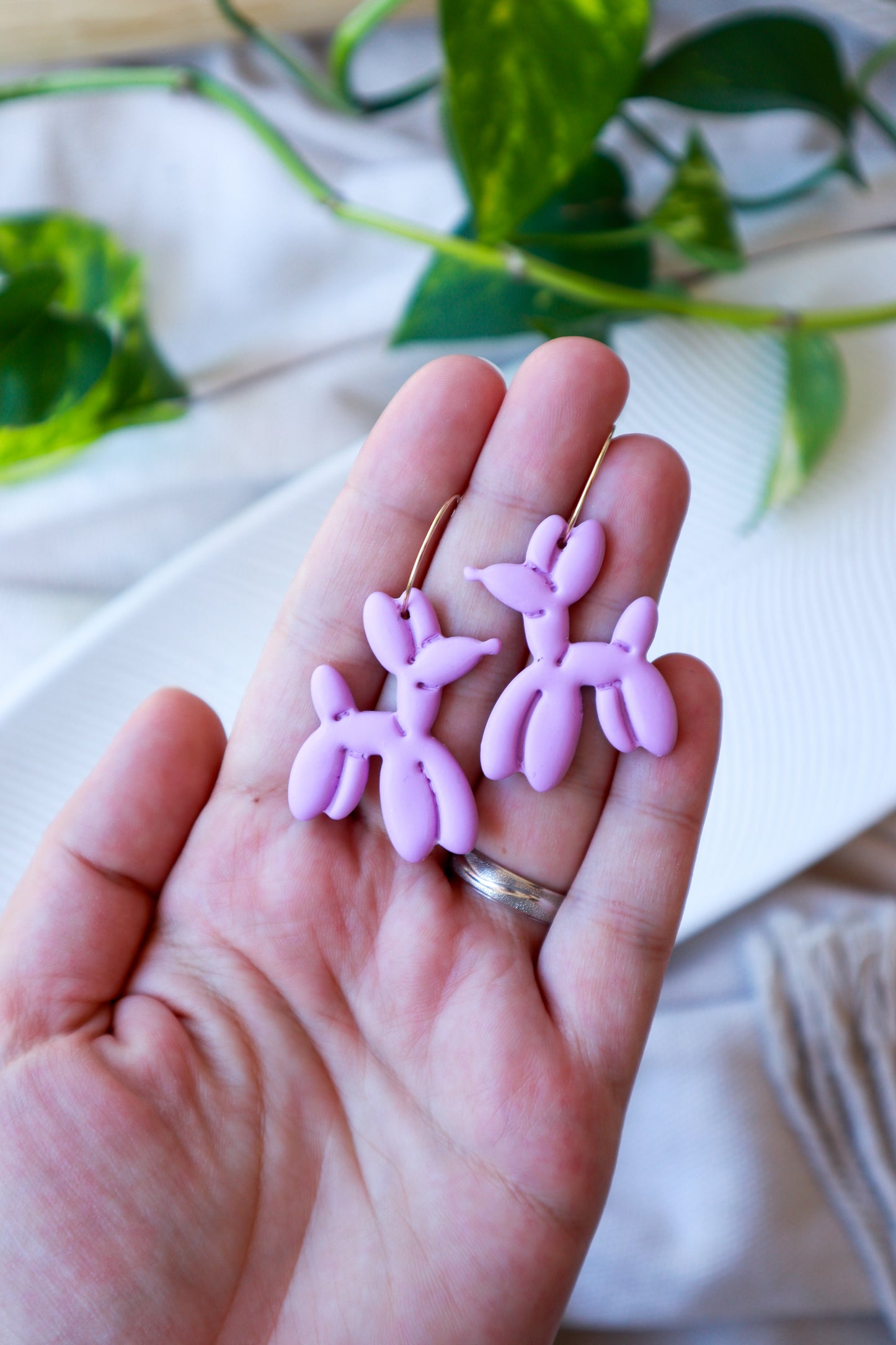 Baloni u obliku psića - polimerne naušnice