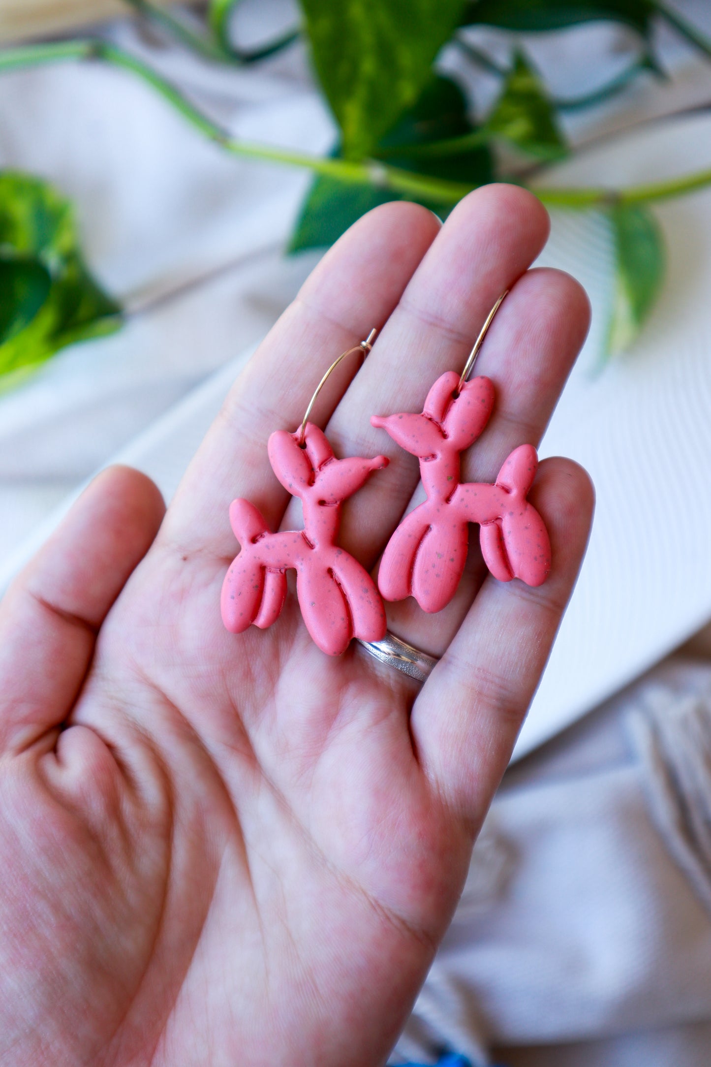 Baloni u obliku psića - polimerne naušnice