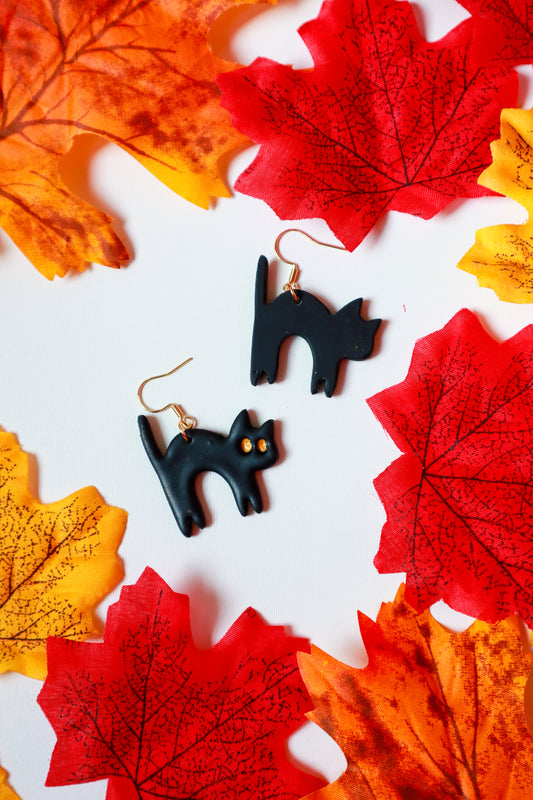 Crne mačke naušnice