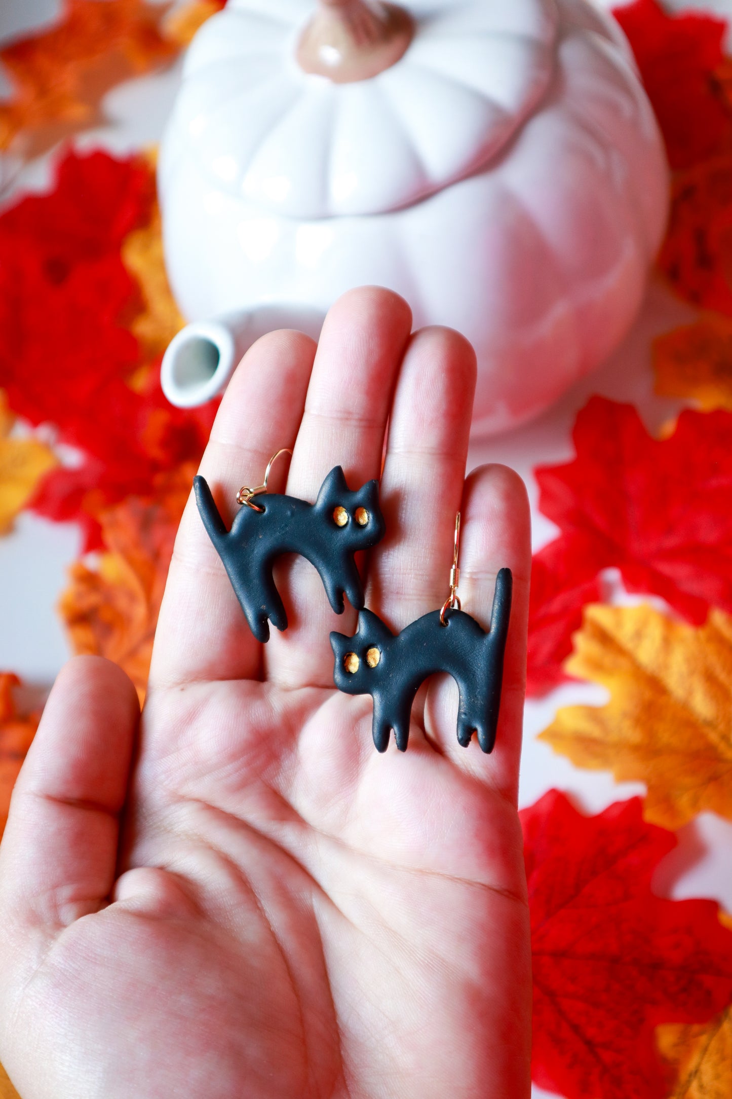 Crne mačke naušnice