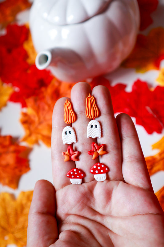 Set jesenskih naušnica od polimerne gline